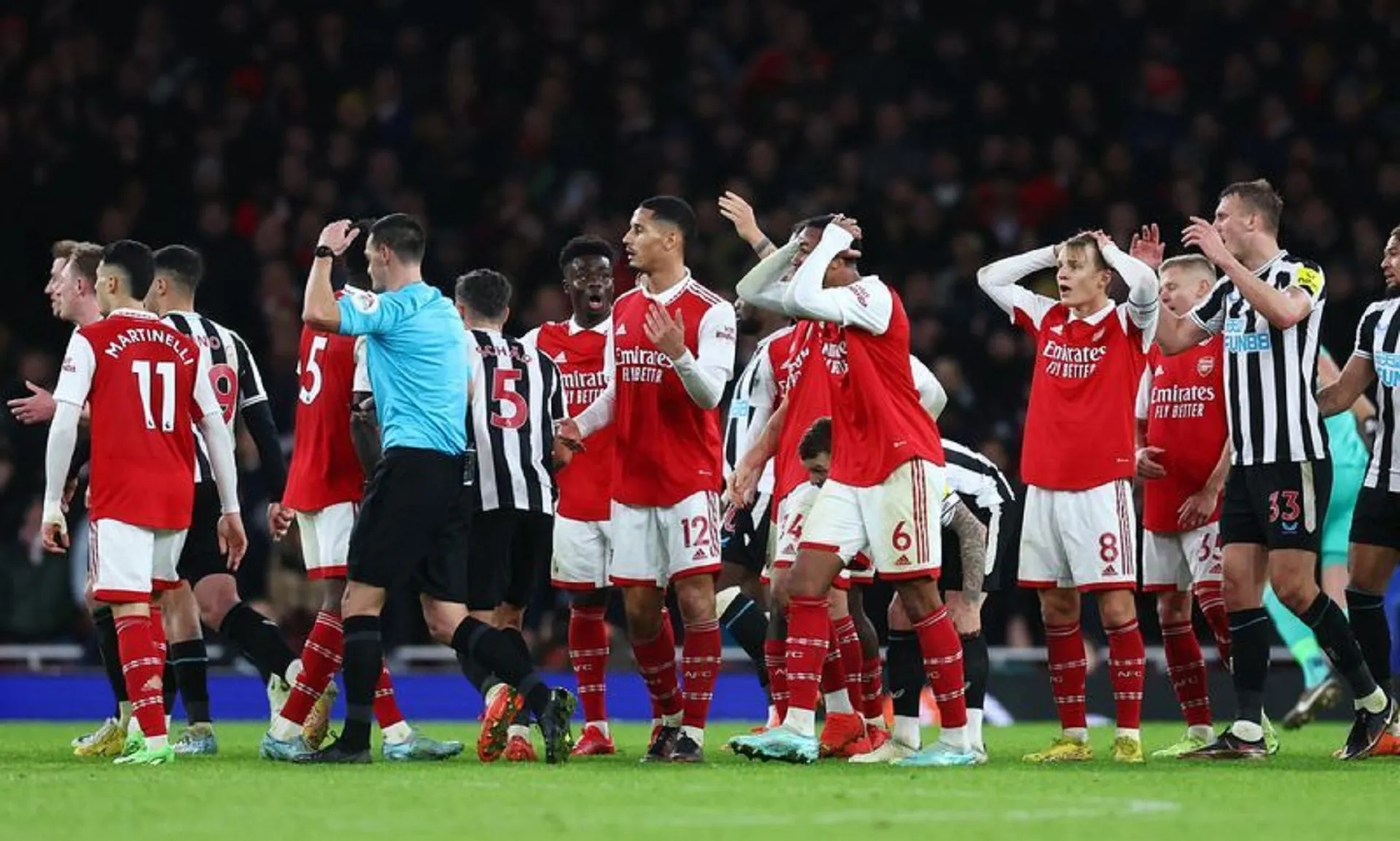 Arsenal charged by FA over player conduct in Newcastle draw