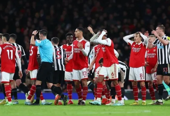 Arsenal charged by FA over player conduct in Newcastle draw