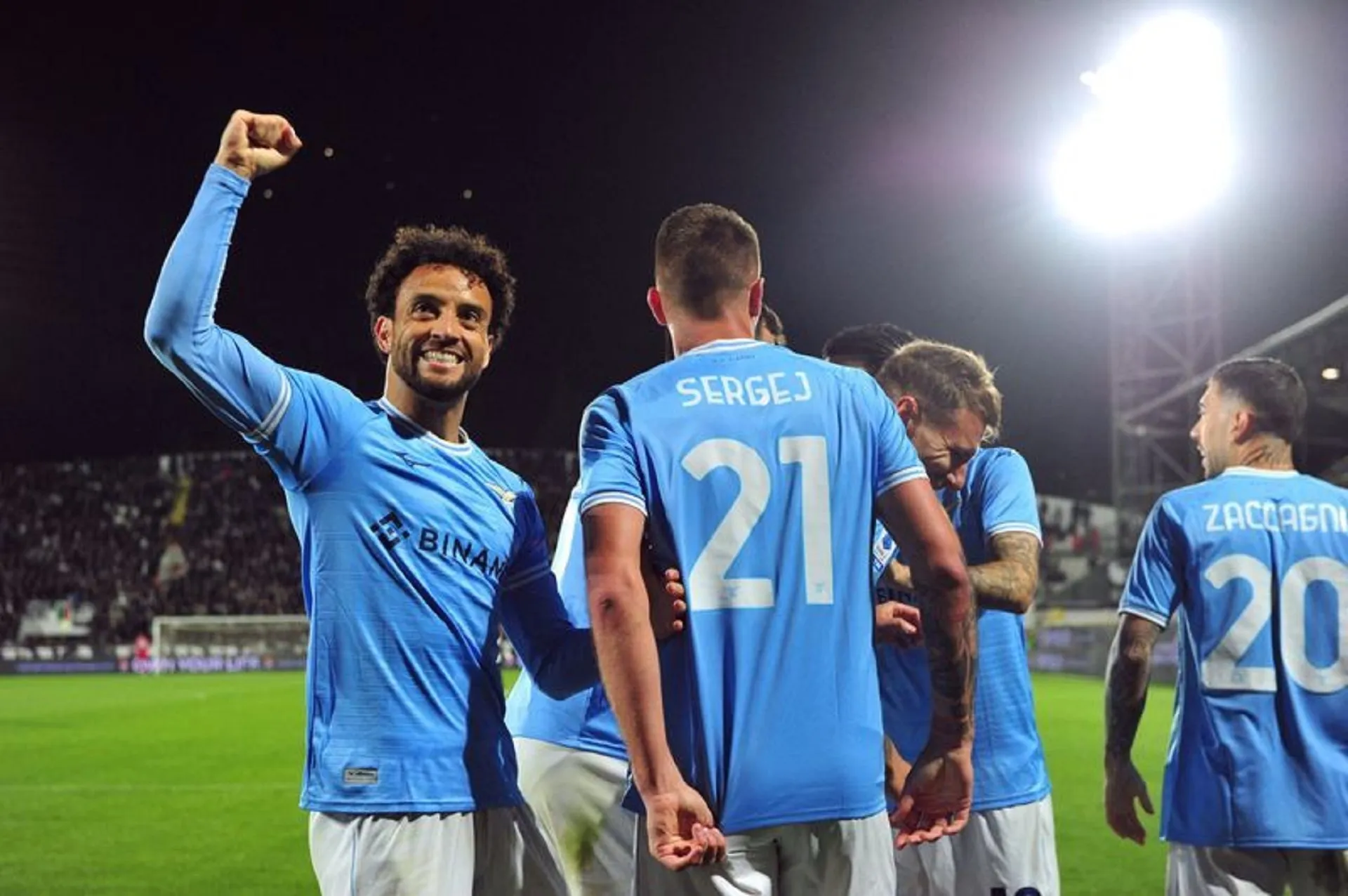 Lazio cement second spot with 3-0 win over Spezia