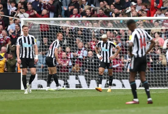 Aston Villa 3 - 0 Newcastle Match Results 2023