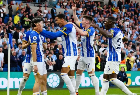 Brighton snap champions Man City's winning streak