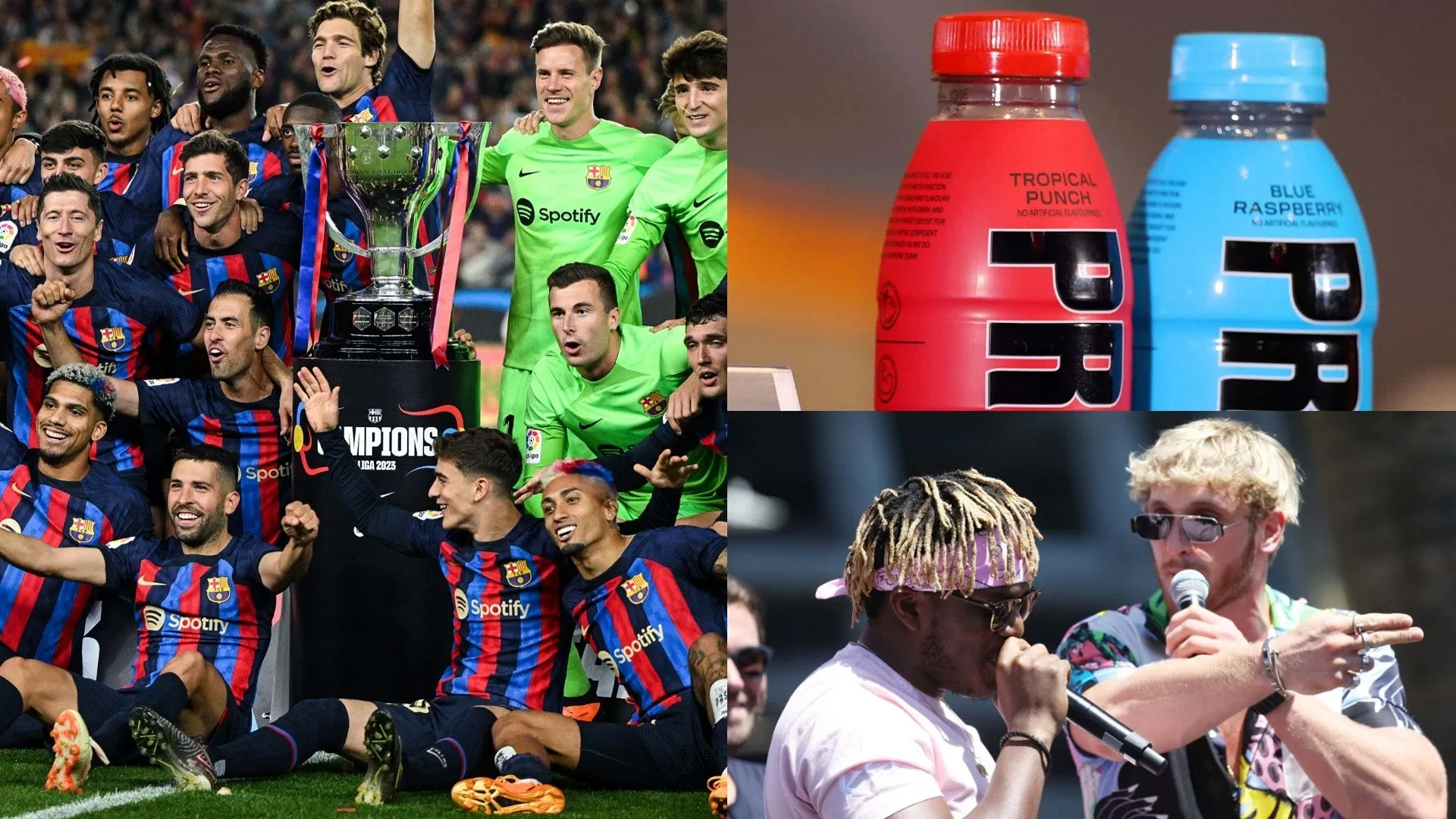 Barcelona in surprise link up with YouTubers KSI & Logan Paul as La Liga champions to ditch Gatorade for PRIME