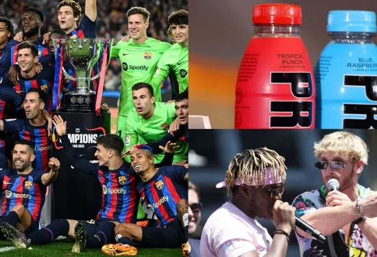 Barcelona in surprise link up with YouTubers KSI & Logan Paul as La Liga champions to ditch Gatorade for PRIME