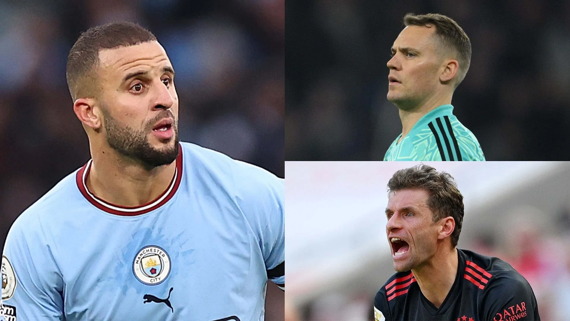 Trouble brewing? Bayern stars Manuel Neuer and Thomas Muller unhappy with club's offer to Man City defender Kyle Walker