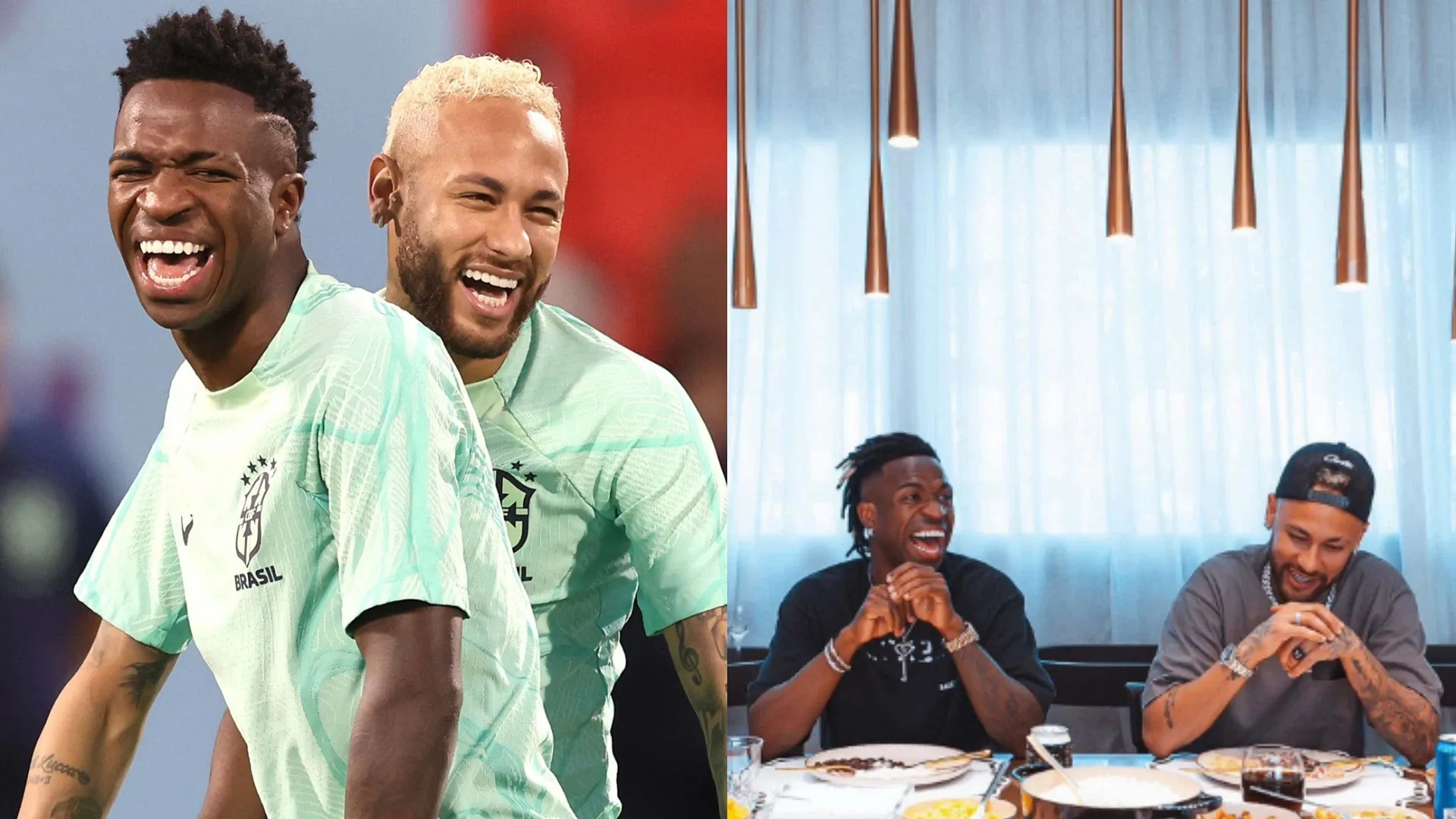 'I love you' - Starstruck Vinicius Junior spends day with 'idol' Neymar as Real Madrid star gets ready for new season