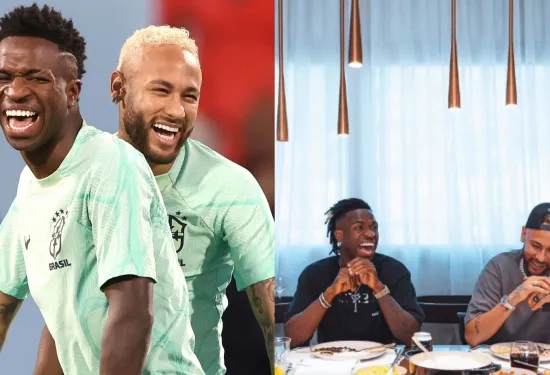 'I love you' - Starstruck Vinicius Junior spends day with 'idol' Neymar as Real Madrid star gets ready for new season