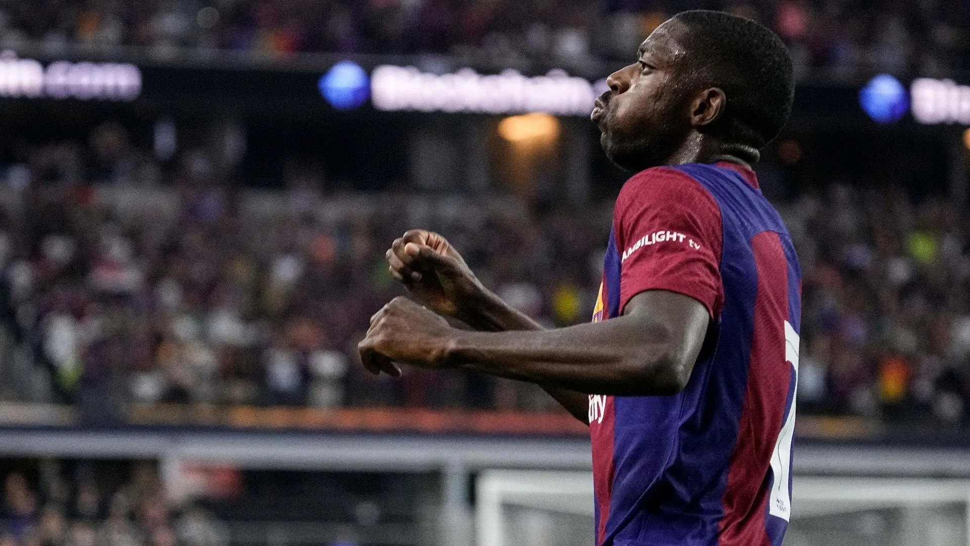 WATCH: Ousmane Dembele scores swerving El Clasico screamer for Barcelona against Real Madrid at home of NFL giants the Dallas Cowboys