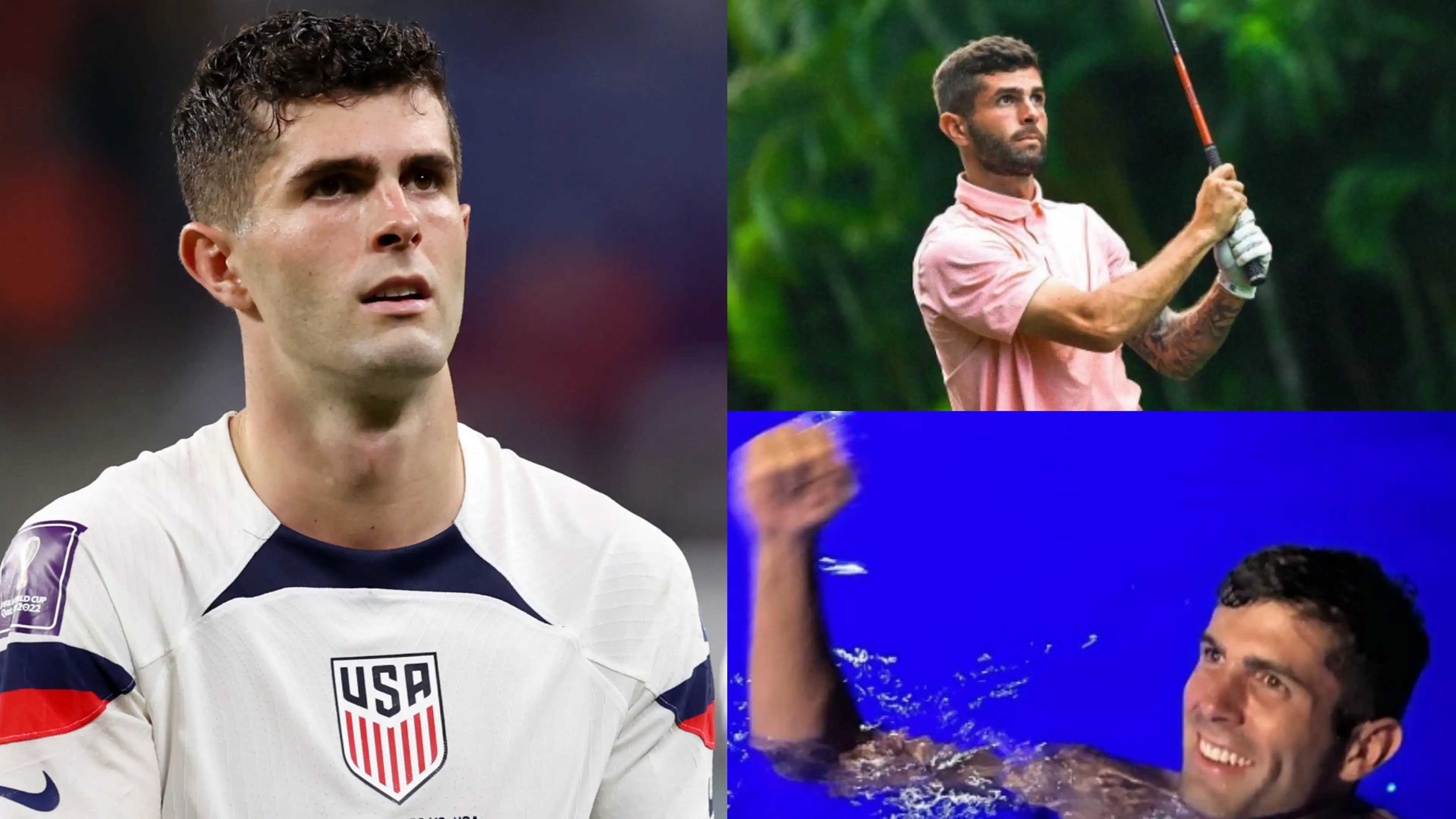 Christian Pulisic forgets about football amid AC Milan transfer talk as USMNT & Chelsea star takes in a spot of golf & swimming on summer holiday