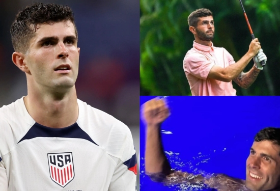 Christian Pulisic forgets about football amid AC Milan transfer talk as USMNT & Chelsea star takes in a spot of golf & swimming on summer holiday