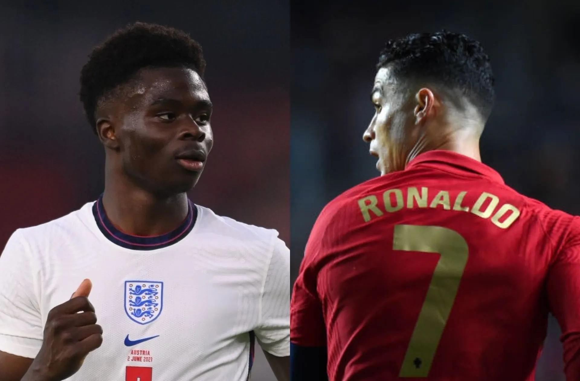 Awkward answer! Arsenal star Bukayo Saka reveals Man Utd legend Cristiano Ronaldo was his boyhood hero in Q&A with Kai Havertz