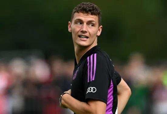 Wantaway Benjamin Pavard shows frustration in Bayern Munich friendly by kicking opponent as Inter confirm transfer talks