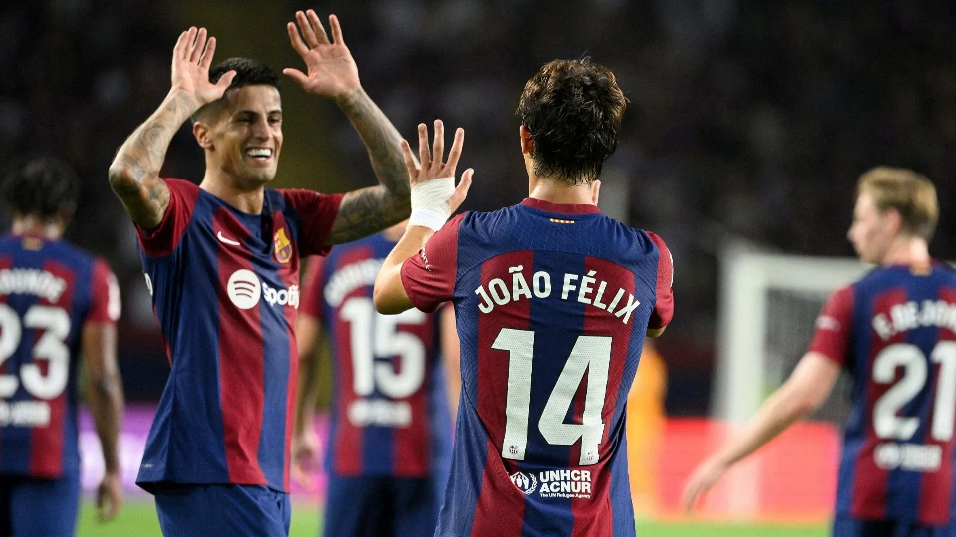 Xavi praises 'greatness' of Joao Felix and Joao Cancelo as Barcelona home debutants both score in Real Betis rout