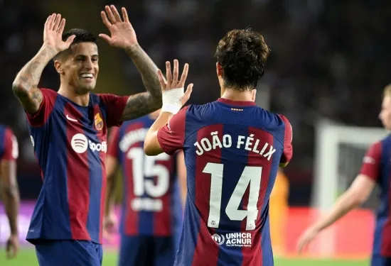 Xavi praises 'greatness' of Joao Felix and Joao Cancelo as Barcelona home debutants both score in Real Betis rout