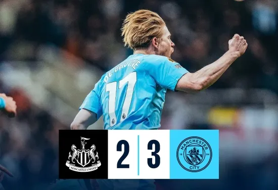 Newcastle 2 - 3 Manchester City Match Results 2024