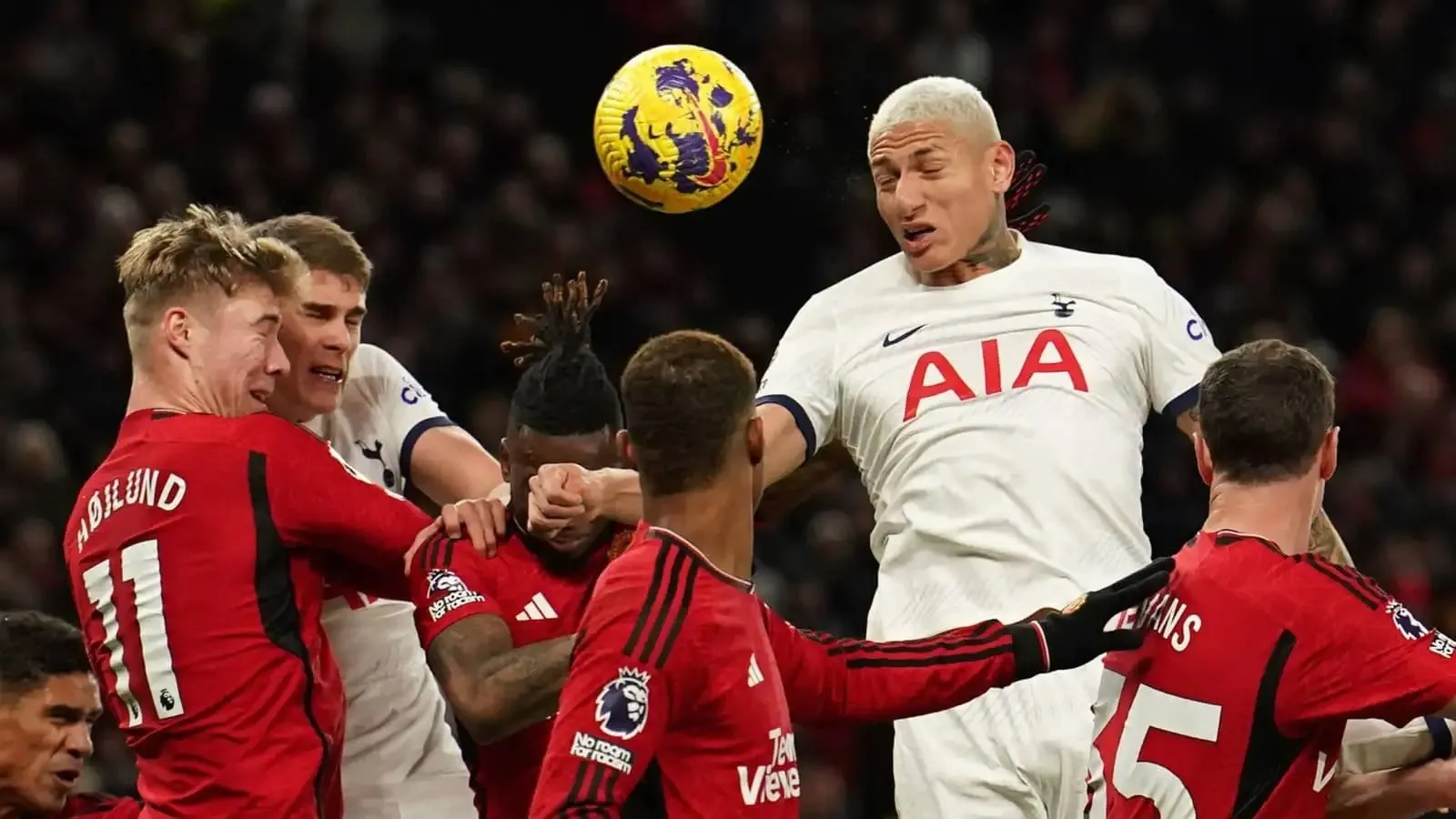 Manchester United 2 - 2 Tottenham Premier League Match Results 2024